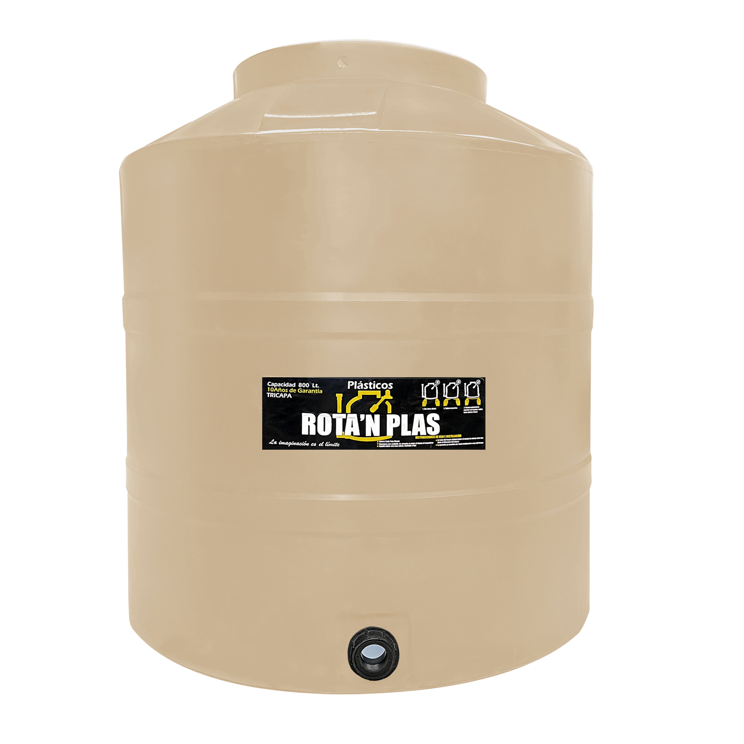 Tinaco Tricapa Beige 800 L