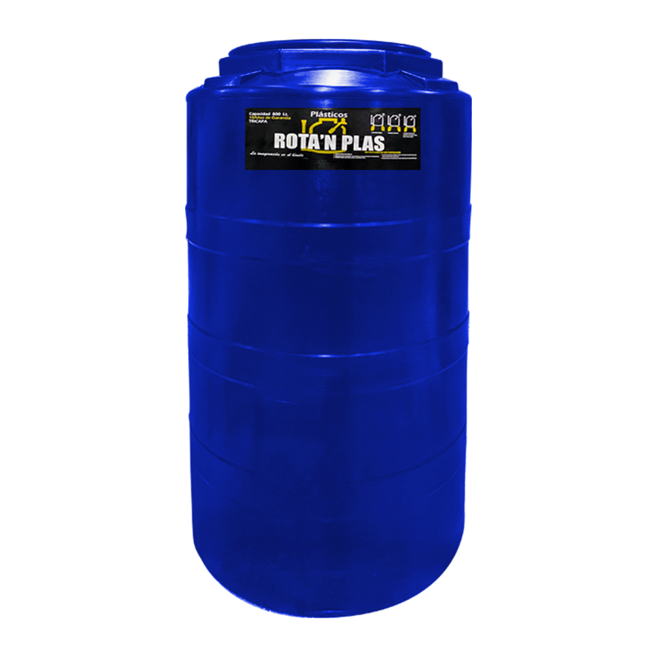 Tinaco Tricapa Azul Vertical 800 L