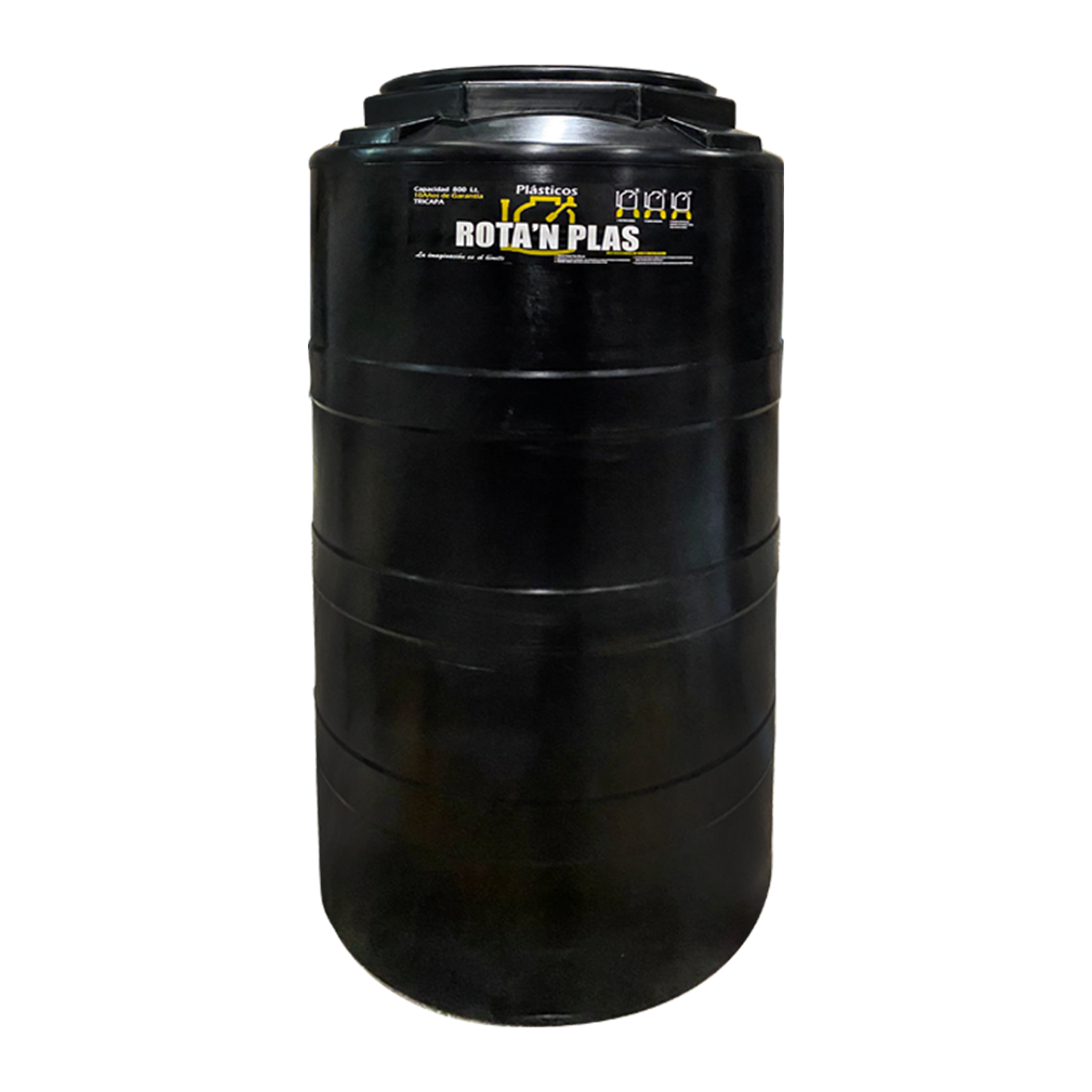 Tinaco Tricapa Negro Vertical 800 L